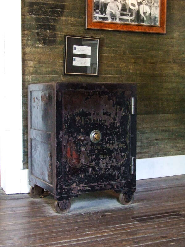 Jack Daniels company founder w:Jack Daniel is said to have kicked this safe in frustration when he was unable to work the combination, resulting in a toe infection that resulted in his death on October 10, 1911.