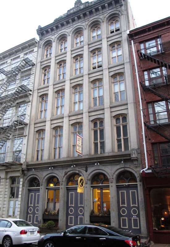 The Leland Building at 37-39 S. 3rd Street between Chestnut and Market Streets in the Old City neighborhood of Philadelphia was built in 1855 and was designed in the Italianate style by Stephanie Button for the prosperous merchant Charles Leland.