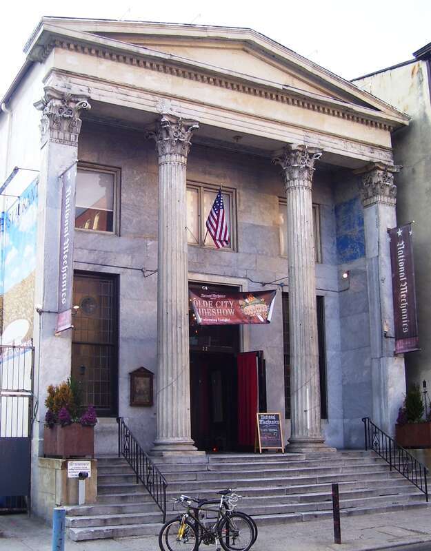 The Mechanics National Bank Building at 22 S. 3rd Street between Chestnut and Market Streets in the Old City neighborhood of Philadelphia, Pennsylvania was built in 1837 as the Mechanics National Bank, and was designed by William Strickland.  It has