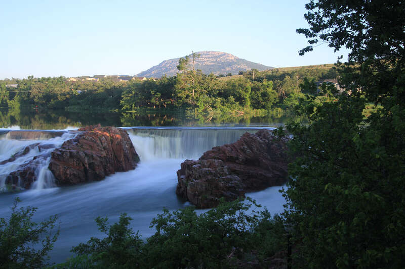 It's been hot and dry for so long I thought I'd post a picture from the old days, back when it would rain occasionally.
July 2010

Medicine Park, Ok
