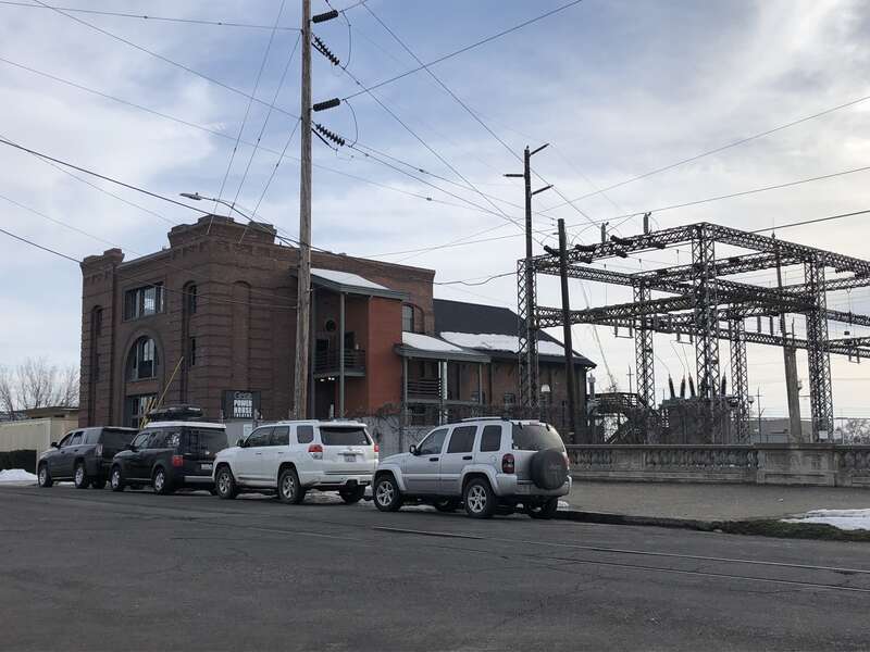 Street view of the Electric Light Works Building in Walla Walla