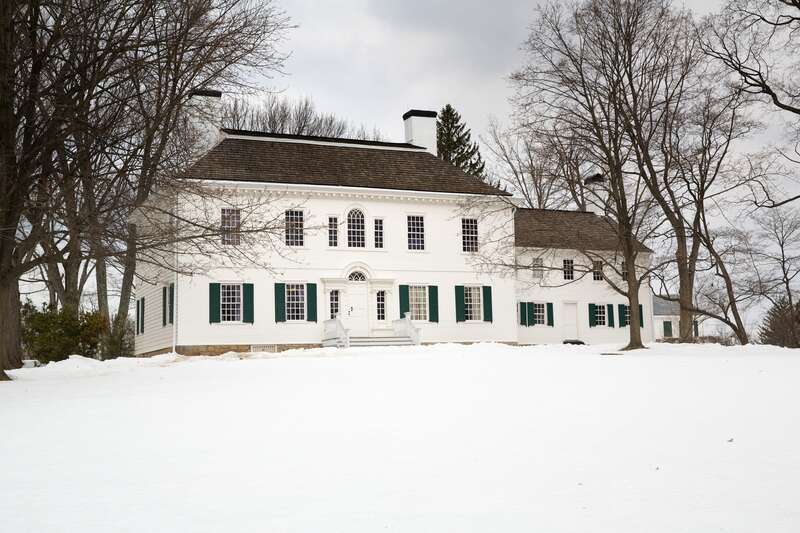 The Ford Mansion in snowy landscape, March 2014 