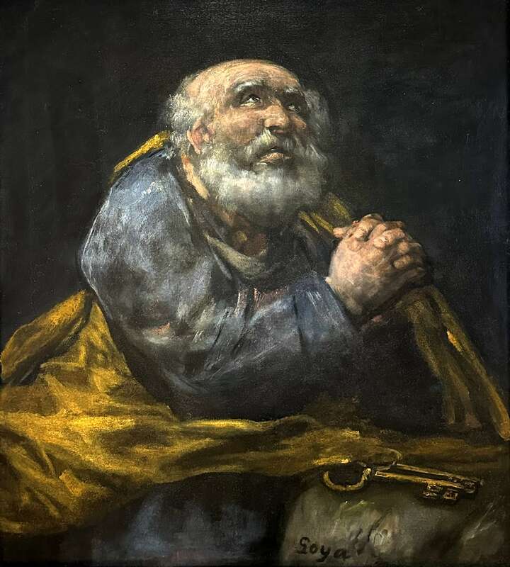 The Repentant St. Peter by Francisco Goya, on display in The Phillips Collection