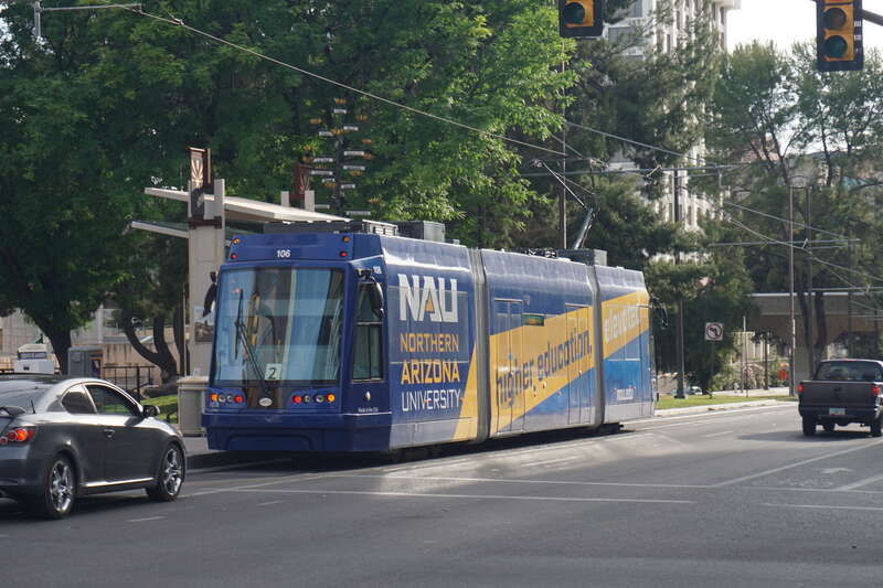 A Sun Link streetcar in Tucson, Arizona (United States).