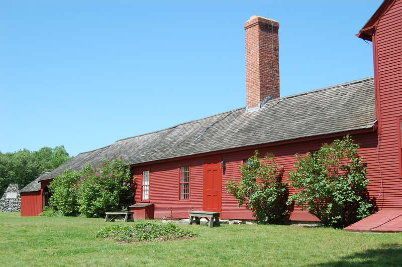 This portion of the house is the oldest.  The family may have lived in portions of this structure while the big house was built.  Ulitmately it was moved to the new foundation.
The Nathan Hale Homestead was the home of the family of State Hero,