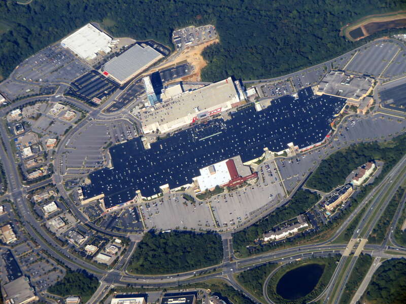 Aerial view of Arundel Mills in September 2018