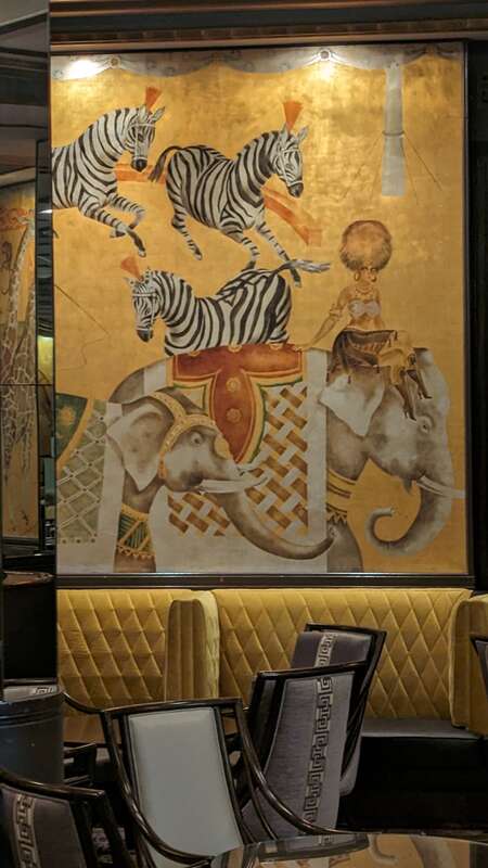 The Cirque Room at the Fairmont Hotel in San Francisco. It was the first bar in San Francisco to reopen after prohibition. Designed by architect Tim Pfluger it contains Esther Bruton murals (1935).