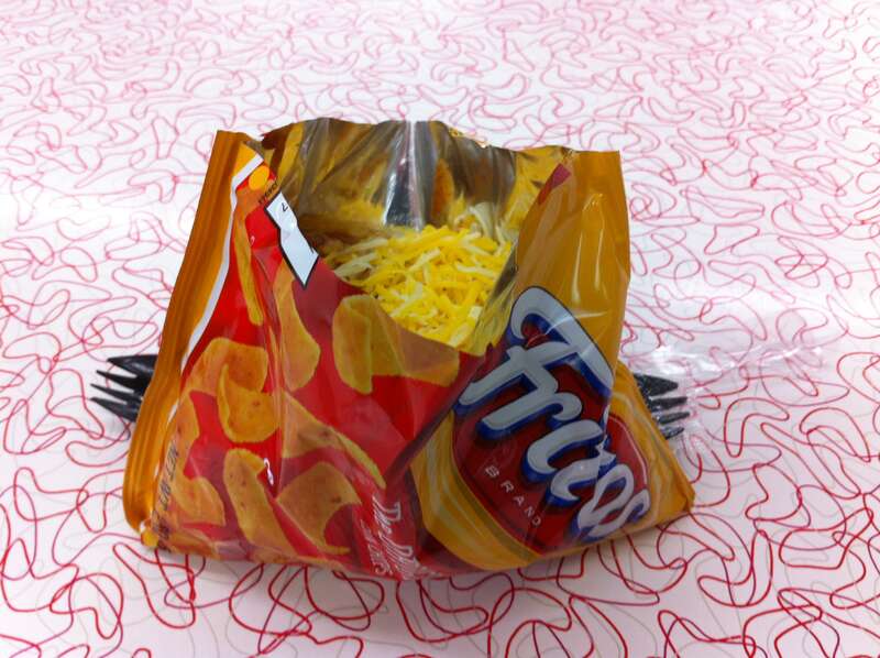 Frito pie at the Five &amp;amp; Dime General Store, 58 East San Francisco Street, Santa Fe, New Mexico.