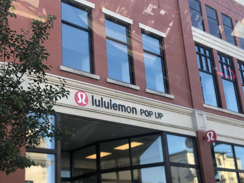 A Lululemon Athletica pop-up shop in Traverse City, Michigan