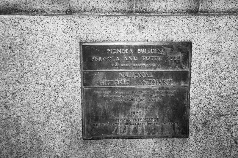 Details of the 1892 Pioneer Building in Pioneer Square