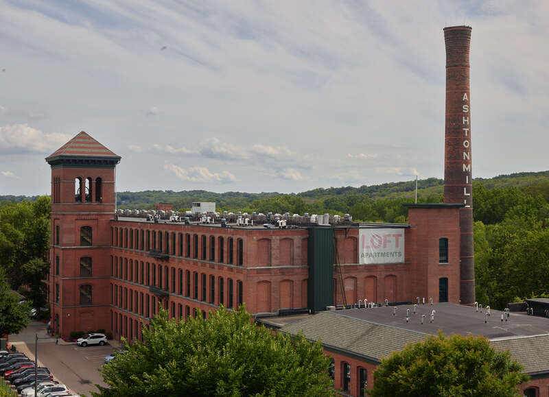 The old Ashton Mill -- now (2018) converted to loft apartments in Cumberland, Rhode Island.  According to the Providence Journal newspaper, &quot;In its late 1800s heyday, the Ashton Mill was a pioneer in weaving technology. Its industrial career ended in