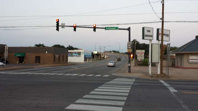 Main street just east of the AR 7 junction in downtown Russellville AR