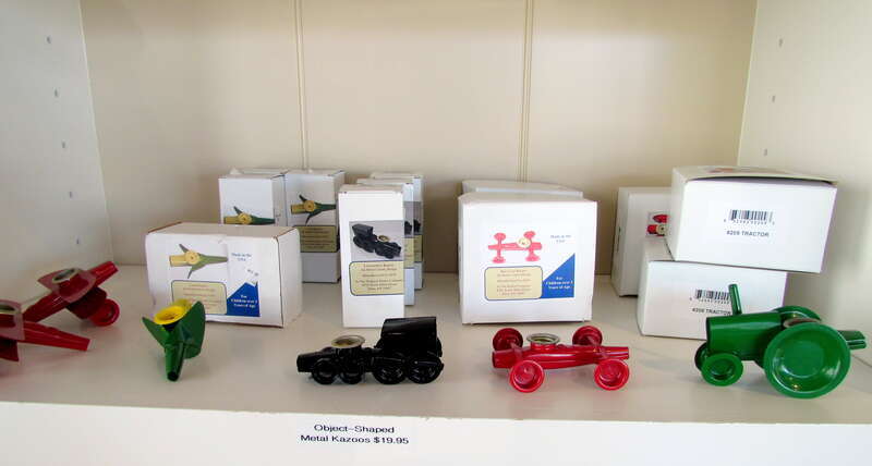 Kazoo museum in a kazoo factory. Take a short factory tour to watch them made and help make one as a souveiner.