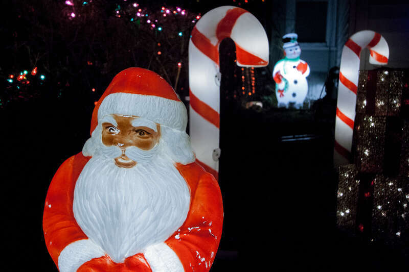 Christmas decor in Massachusetts