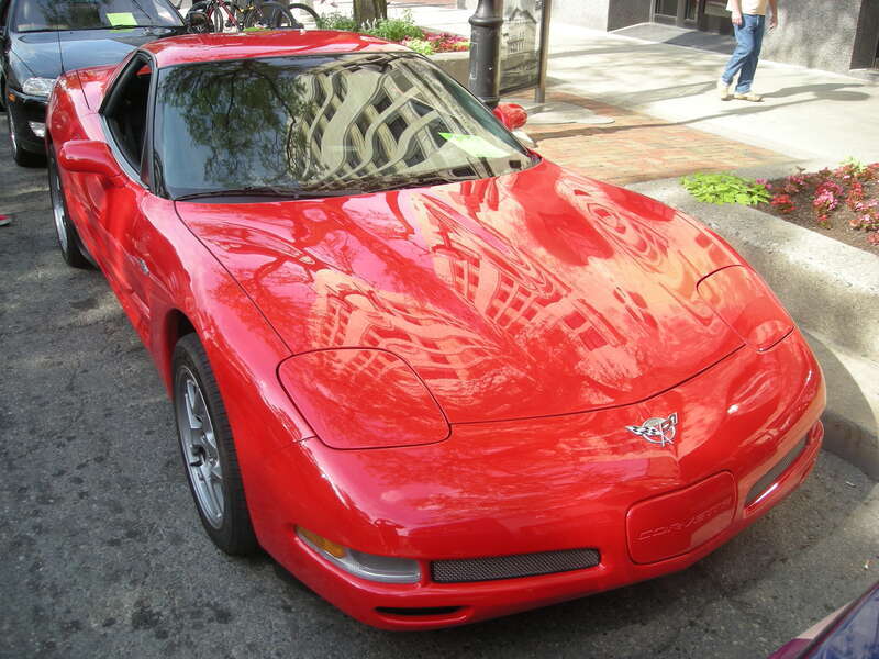 A 2003 Chevrolet Corvette Z06 at the 2014 Rolling Sculpture Car Show in Ann Arbor, Michigan (United States).