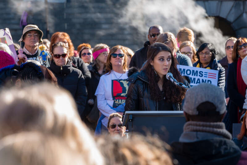 The 2018 Women's March in Annapolis MD was one of many marches around the world. It took place on Bladen St near the Maryland State House