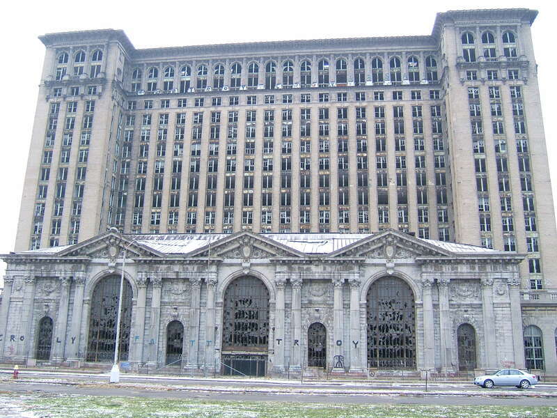 Michigan Central Station, Detroit.

2007. A beautiful building in sad disrepair