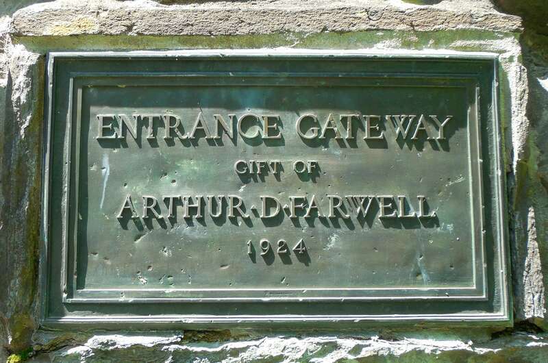 2nd plaque at the eastern (Winter Street) entrance to Hubbard Park in Montpelier, Vermont, 2017