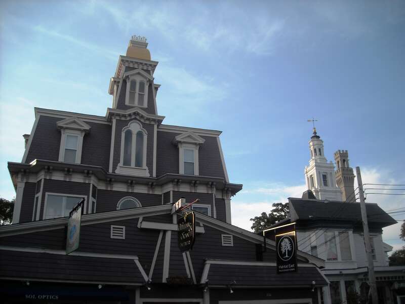 19th century Second Empire style house, and the First Universalist Church — in Provincetown, Massachusetts.
Historic contributing properties to the Provincetown Historic District.