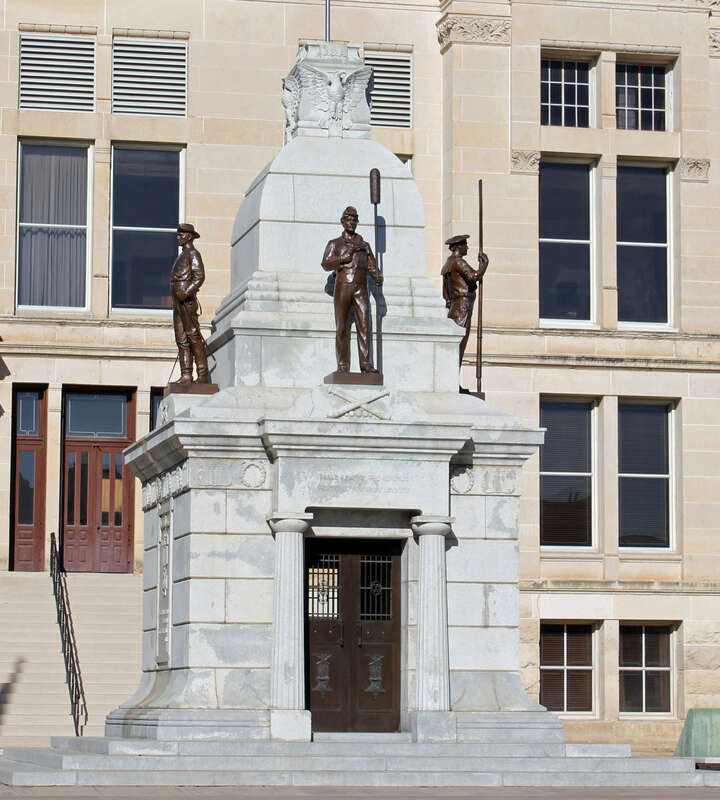 The Sedgwick County Memorial Hall and Soldiers and Sailors Monument, located at 510 North Main in Wichita, Kansas. The Civil War memorial is listed on the National Register of Historic Places.