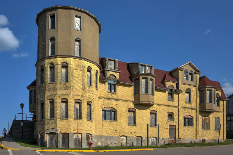A former for-profit hospital that is listed on the National Register of Historic Places, but is going to seed.