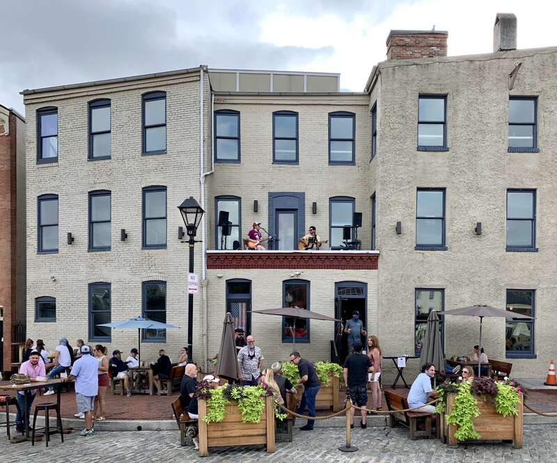 Live music performed at The Admiral's Cup in Fell's Point, Baltimore, Maryland.