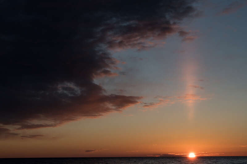 Sunrise over Lake Superior at Grand Marais, MN is one of many cities that visitors stay when enjoying winter recreation activities and scenic views of the U.S. Department of Agriculture (USDA) Forest Service (FS) Superior National Forest region in