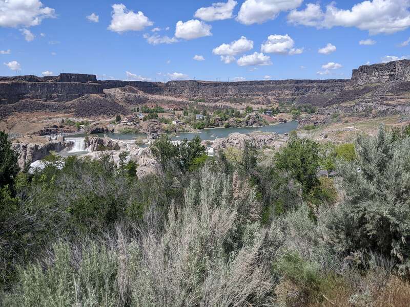 Shoshone falls at a distance, Idaho