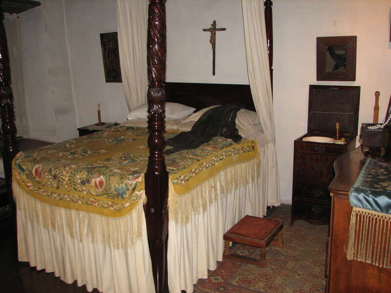 Avila Adobe bedroom, Olvera Street, Los Angeles, California, USA