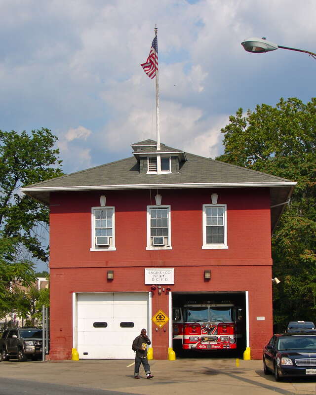 Engine Company 27, on the NRHP since May 18, 2011. At 4201 Minnesota Ave., NE, Washington, DC. Part of the NRHP multiple property submission on DC firehouses.