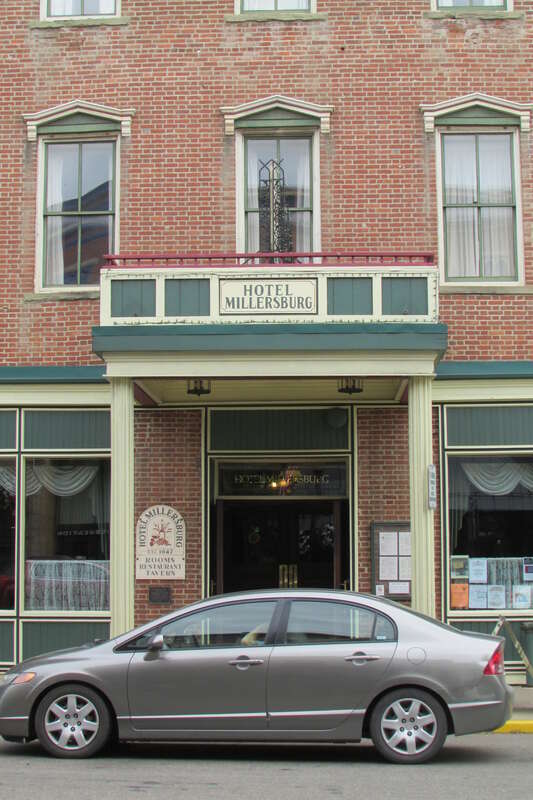 Front Entry of the Hotel Millersburg, in Millersburg, Ohio.