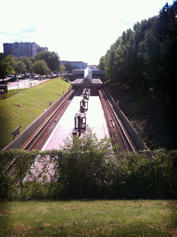 View of Grosvenor-Strathmore station from Tuckerman Ln.