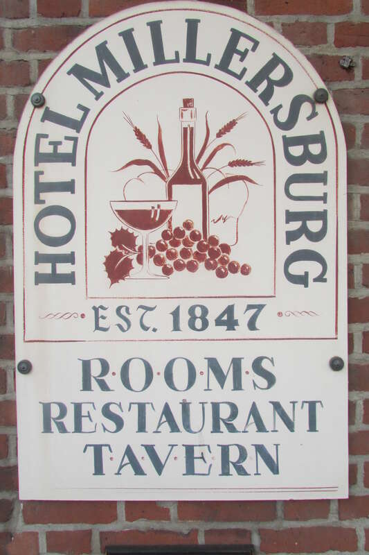 Historic plaque at the front door of the Hotel Millersburg, in Millersburg, Ohio.