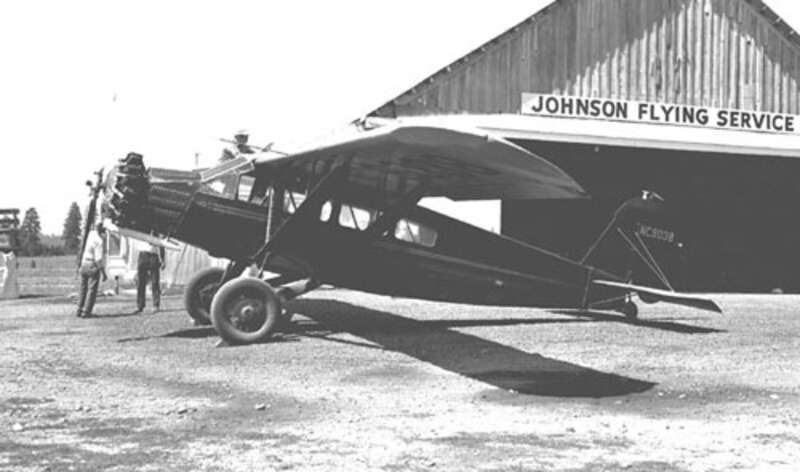 T/A 6000, NC-9038, of the Johnson Flying Service at their hangar at McCall, Idaho, in August 1952.