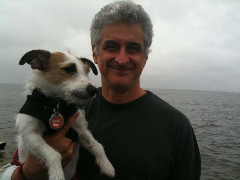 Patrick McDonnell and his dog Amelie