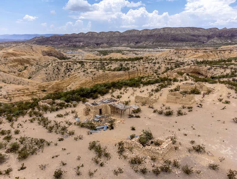 Ruins of homes in Terlingua ghost town