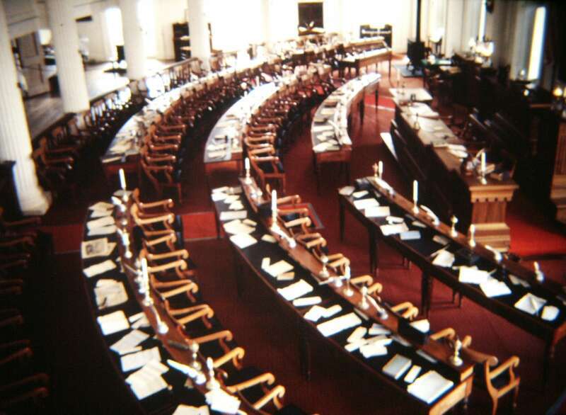 Springfield, Illinois, where Lincoln practiced law and served in legislature, digital copy of slide. Complete indexed photo collection at WorldHistoryPics.com.