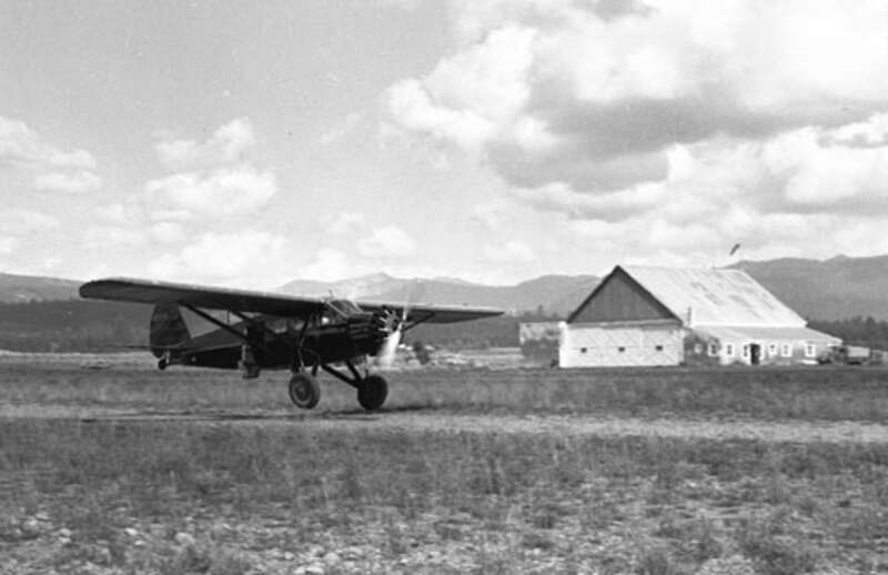 NC-9038 taking off at McCall, Idaho, in August 1952.