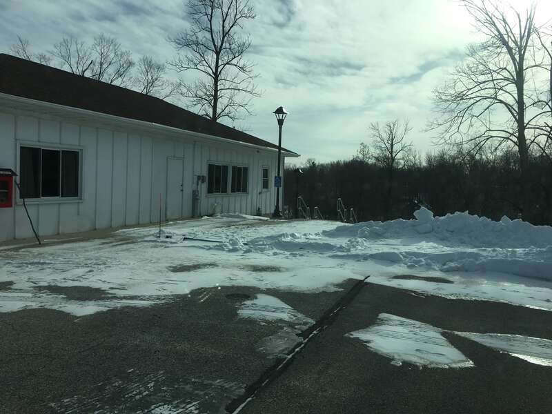 The building for the Mishicot VFW Vet's Park on Main Street (Highway 147) at the edge of Mishicot, WI.