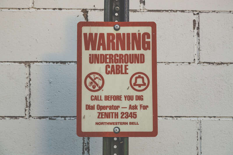 Call before you dig - Dial Operator - ask for Zenith 2345 - Northwestern Bell - Grand Marais, Minnesota