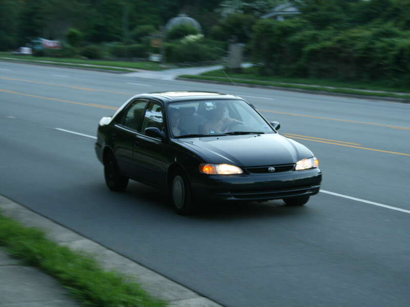Toyota Corolla E110 series on Franklin St in Chapel Hill, North Carolina.