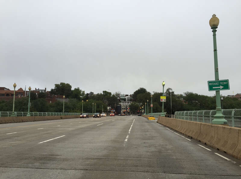 View north along U.S. Route 29 (Francis Scott Key Bridge) crossing the Potomac River from Arlington County, Virginia to Washington, D.C.