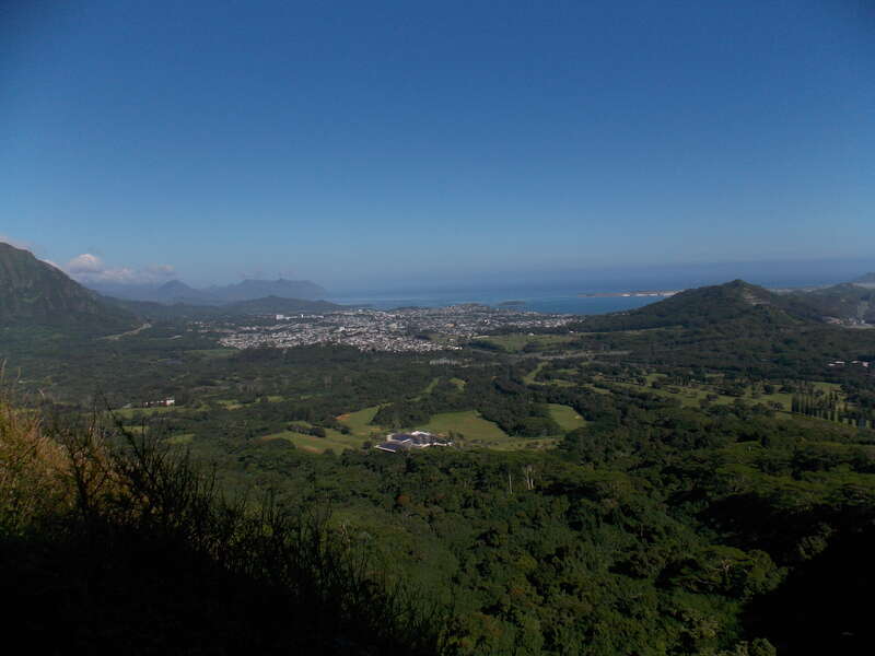 The view from Nu‘uanu Pali State Wayside on the eastern side of Oahu, Hawaii.