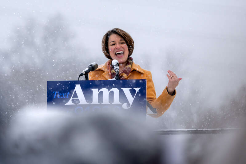 Senator Amy Klobuchar made her announcement to run for president in 2020 on a snowy Sunday at Boom Island Park in Minneapolis, Minnesota.