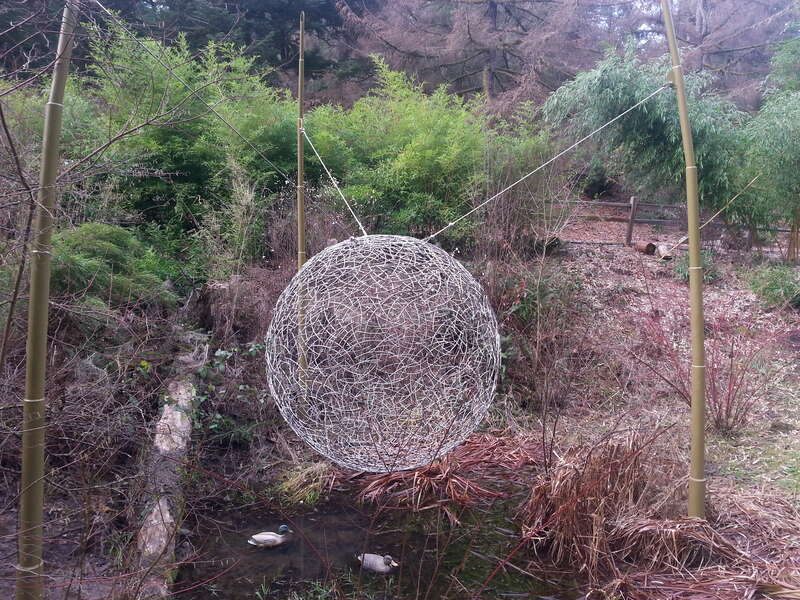Steel sculpture in the Bamboo Forest, Hoyt Arboretum, Portland, Oregon.