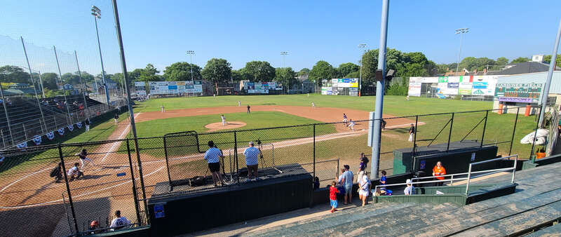Newport Gulls of the NECBL playing at Cardines Field in Newport, Rhode Island