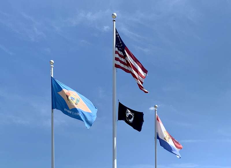 Flags at Rehoboth Beach, Delaware.
