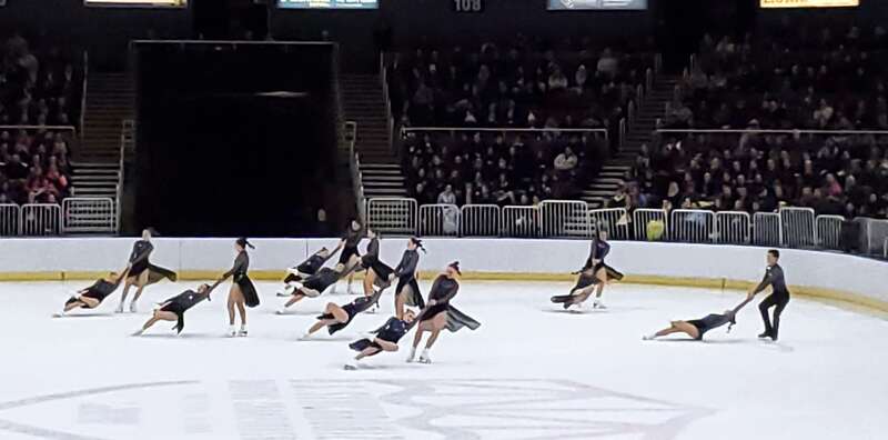 Haydenettes executing a partner element during their Free Skate at the 2023 US Championships