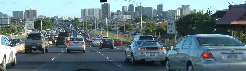 A view of Interstate H-1, eastbound, previous to the Waikiki exits.

From previous untagged license: