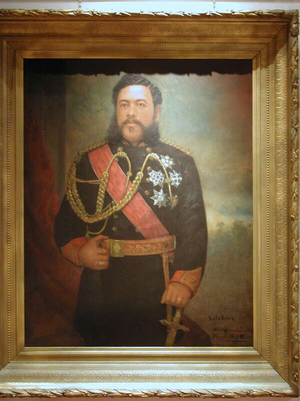 Kalākaua I, born as David Laʻamea Kamanakapuʻu Mahinulani Nalaiaehuokalani Lumialani Kalākaua and called The Merrie Monarch (November 16, 1836 - January 20, 1891) — was the last reigning king of the Kingdom of Hawaiʻi. He served his office from